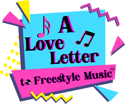 A Love Letter to Freestyle Music v1 - White glossy mug
